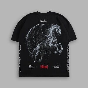 Soldout-DARC PEGASUS "SIDE BY SIDE" OVERSIZED TEE IN BLACK
